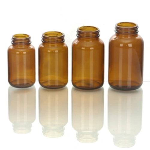 Amber Glass Medicine Bottle with Cap - 300mL