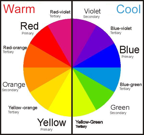 warm colors vs cool colors